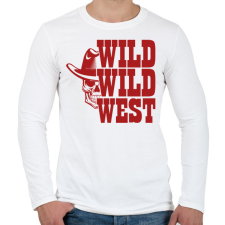 PRINTFASHION Wild wild west - Férfi hosszú ujjú póló - Fehér férfi póló