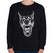 PRINTFASHION Wild wolf - Gyerek pulóver - Fekete gyerek pulóver, kardigán