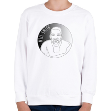 PRINTFASHION Will Smith - Vonalas - Gyerek pulóver - Fehér gyerek pulóver, kardigán