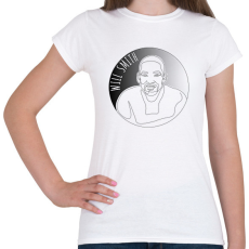 PRINTFASHION Will Smith - Vonalas - Női póló - Fehér