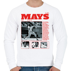PRINTFASHION Willie Mays - baseball - Férfi pulóver - Fehér