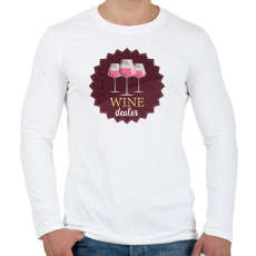 PRINTFASHION Wine dealer - Férfi hosszú ujjú póló - Fehér