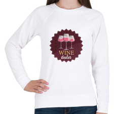 PRINTFASHION Wine dealer - Női pulóver - Fehér női pulóver, kardigán