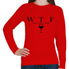 PRINTFASHION Wine Time Finally - Női pulóver - Piros női pulóver, kardigán