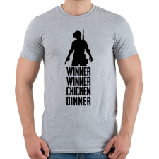 PRINTFASHION Winner Winner Chicken Dinner PUBG - Férfi póló - Sport szürke férfi póló