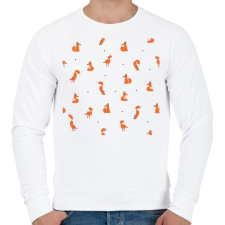 PRINTFASHION Winter foxes pattern man - Férfi pulóver - Fehér férfi pulóver, kardigán