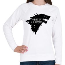 PRINTFASHION WINTER HAS ARRIVED - Női pulóver - Fehér női pulóver, kardigán