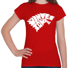 PRINTFASHION WINTER IS COMING - Női póló - Piros