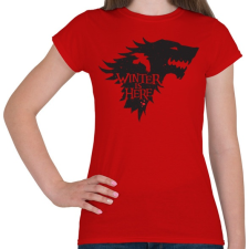 PRINTFASHION WINTER IS HERE - Női póló - Piros női póló