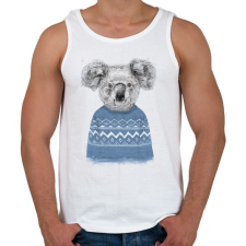 PRINTFASHION Winter koala - Férfi atléta - Fehér atléta, trikó