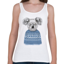 PRINTFASHION Winter koala - Női atléta - Fehér női trikó