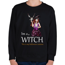 PRINTFASHION witch halloween costume - Gyerek pulóver - Fekete