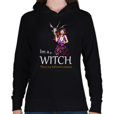 PRINTFASHION witch halloween costume - Női kapucnis pulóver - Fekete