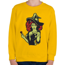 PRINTFASHION Witch lollipop - Gyerek pulóver - Sárga gyerek pulóver, kardigán