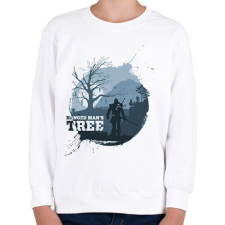 PRINTFASHION Witcher - Akasztott ember fája - Gyerek pulóver - Fehér gyerek póló