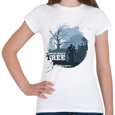 PRINTFASHION Witcher - Akasztott ember fája - Női póló - Fehér női póló