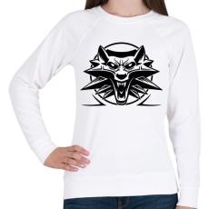 PRINTFASHION Witcher farkas - Női pulóver - Fehér