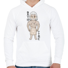 PRINTFASHION Witcher - Férfi kapucnis pulóver - Fehér férfi pulóver, kardigán