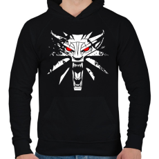 PRINTFASHION Witcher - Férfi kapucnis pulóver - Fekete