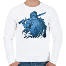 PRINTFASHION Witcher - Férfi pulóver - Fehér férfi pulóver, kardigán