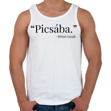 PRINTFASHION Witcher - Geralt - Picsába - Férfi atléta - Fehér atléta, trikó