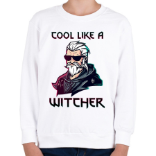 PRINTFASHION Witcher - Gyerek pulóver - Fehér gyerek pulóver, kardigán