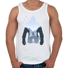 PRINTFASHION Witcher Monster Hunter - Férfi atléta - Fehér