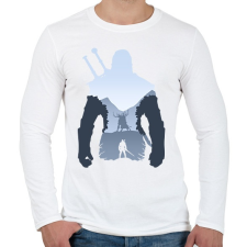 PRINTFASHION Witcher Monster Hunter - Férfi hosszú ujjú póló - Fehér férfi póló