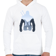 PRINTFASHION Witcher Monster Hunter - Férfi kapucnis pulóver - Fehér
