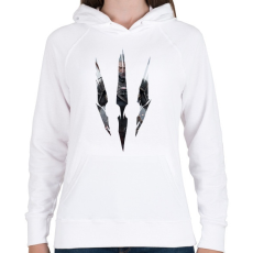 PRINTFASHION Witcher - Női kapucnis pulóver - Fehér