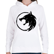 PRINTFASHION Witcher - Női kapucnis pulóver - Fehér női pulóver, kardigán