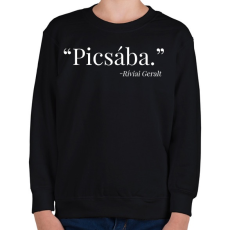 PRINTFASHION Witcher - Picsába - Gyerek pulóver - Fekete