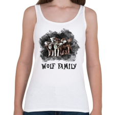 PRINTFASHION wolf family - Női atléta - Fehér női trikó