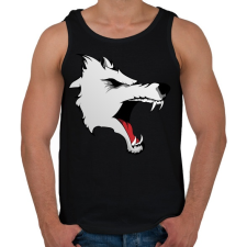 PRINTFASHION Wolf - Férfi atléta - Fekete atléta, trikó