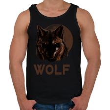 PRINTFASHION WOLF - Férfi atléta - Fekete atléta, trikó