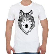 PRINTFASHION Wolf - Férfi póló - Fehér