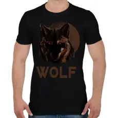 PRINTFASHION WOLF - Férfi póló - Fekete