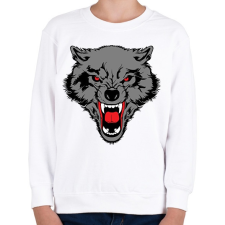 PRINTFASHION Wolf - Gyerek pulóver - Fehér gyerek pulóver, kardigán