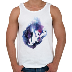 PRINTFASHION Wolf in the Sky - Férfi atléta - Fehér