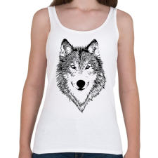 PRINTFASHION Wolf - Női atléta - Fehér női trikó