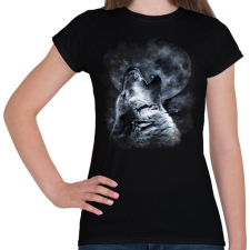 PRINTFASHION wolf - Női póló - Fekete női póló