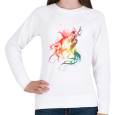 PRINTFASHION wolf - Női pulóver - Fehér