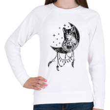 PRINTFASHION wolf - Női pulóver - Fehér női pulóver, kardigán