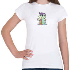 PRINTFASHION wolf-rainbow - Női póló - Fehér