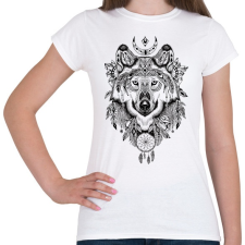 PRINTFASHION Wolf Tattoo drawing - Női póló - Fehér női póló