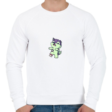 PRINTFASHION wolfdead - Férfi pulóver - Fehér férfi pulóver, kardigán