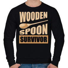 PRINTFASHION Wooden spoon - Férfi pulóver - Fekete