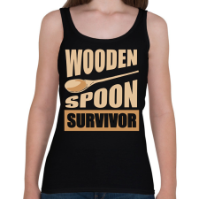 PRINTFASHION Wooden spoon - Női atléta - Fekete női trikó