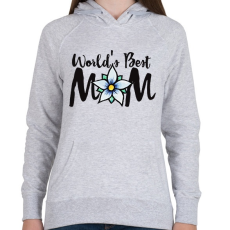 PRINTFASHION Word's best mom - Női kapucnis pulóver - Sport szürke
