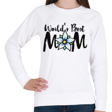 PRINTFASHION Word's best mom - Női pulóver - Fehér